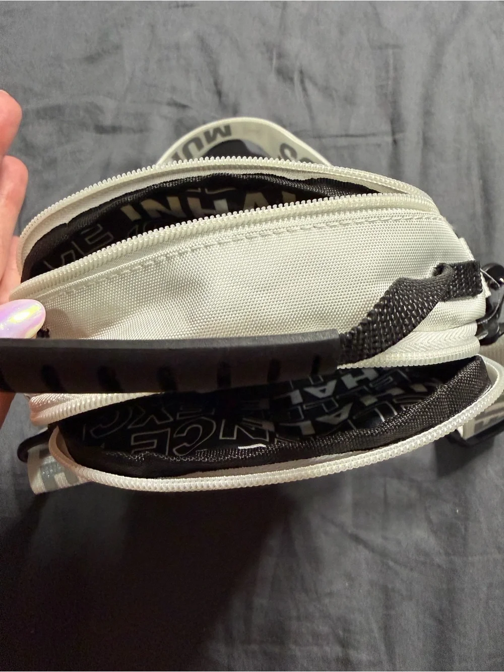 White Men's Messenger Crossbody Bag